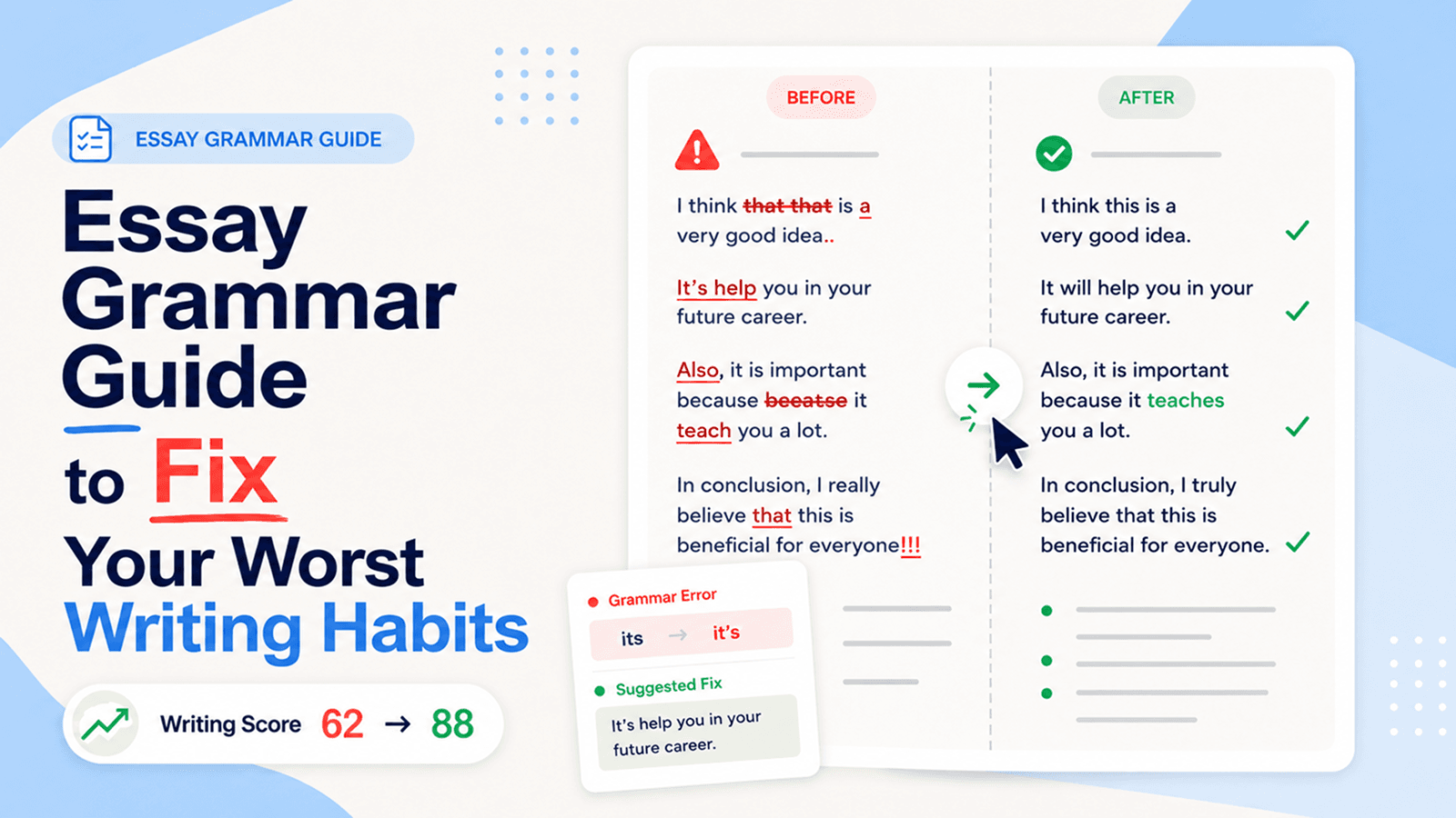 Fix Writing Essay Grammar Guide to Fix Your Worst Writing Habits